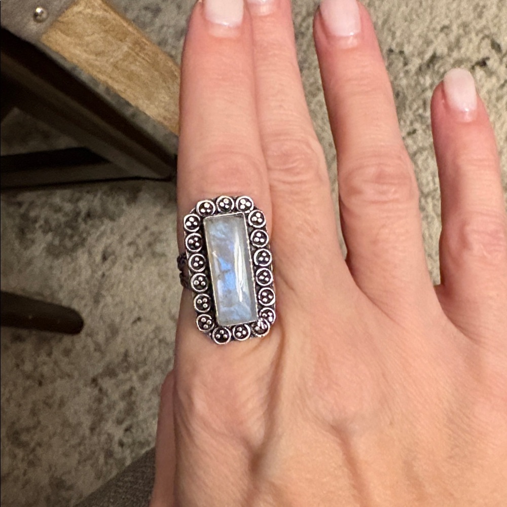 Sterling Silver Plated Ring New Sz 8